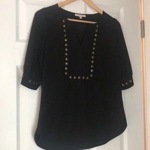 Black studded blouse